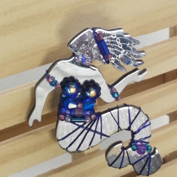 Jill Elizabeth Liztech Mermaid Mirrored 97 Brooch/Pin - Picture 2 of 8